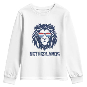 Cool Dutch Lion With Sunglasses Youth Sweatshirt Netherlands Pride Gift