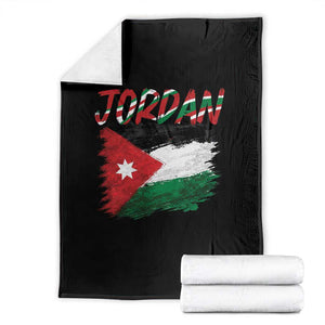 Vintage Jordan Pride Throw Blanket Proud Jordanian Roots Gift