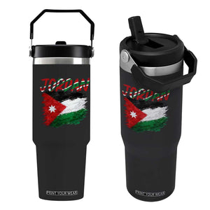 Vintage Jordan Pride Flip Straw Tumbler Proud Jordanian Roots Gift