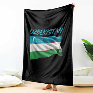Vintage Uzbekistan Flag Throw Blanket Proud Uzbek Roots Gift