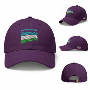 Vintage Uzbekistan Flag Baseball Cap Proud Uzbek Roots Gift