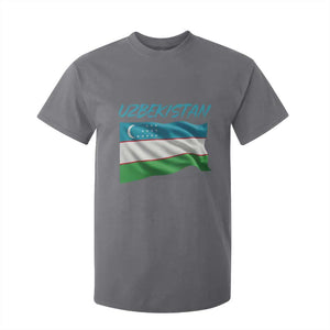 Vintage Uzbekistan Flag T Shirt For Kid Proud Uzbek Roots Gift
