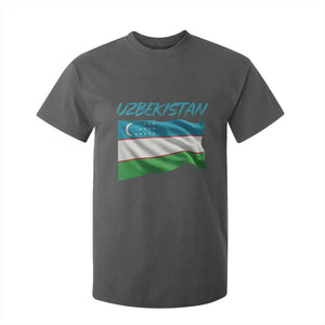 Vintage Uzbekistan Flag T Shirt For Kid Proud Uzbek Roots Gift