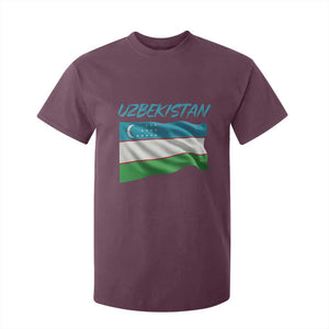Vintage Uzbekistan Flag T Shirt For Kid Proud Uzbek Roots Gift