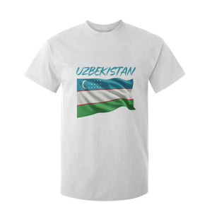 Vintage Uzbekistan Flag T Shirt For Kid Proud Uzbek Roots Gift