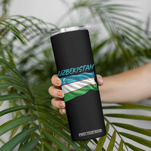 Vintage Uzbekistan Flag Skinny Tumbler Proud Uzbek Roots Gift