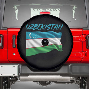 Vintage Uzbekistan Flag Spare Tire Cover Proud Uzbek Roots Gift