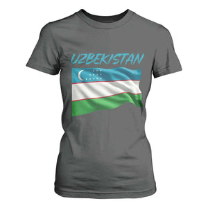 Vintage Uzbekistan Flag T Shirt For Women Proud Uzbek Roots Gift