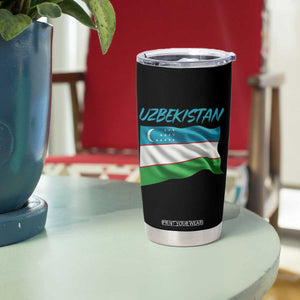 Vintage Uzbekistan Flag Tumbler Cup Proud Uzbek Roots Gift