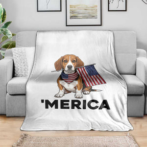 Patriotic Beagle Lover 4th Of July Dog Throw Blanket Merica Pride TS12 Print Your Wear