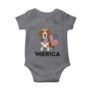 Patriotic Beagle Lover 4th Of July Dog Baby Onesie Merica Pride