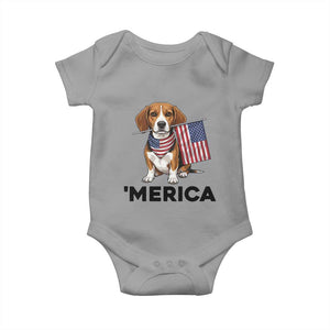 Patriotic Beagle Lover 4th Of July Dog Baby Onesie Merica Pride