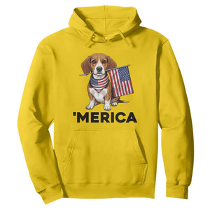 Patriotic Beagle Lover 4th Of July Dog Hoodie Merica Pride