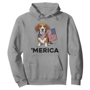 Patriotic Beagle Lover 4th Of July Dog Hoodie Merica Pride