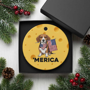 Patriotic Beagle Lover 4th Of July Dog Ceramic Ornament Merica Pride TS12 1pc Yellow Cheese Print Your Wear