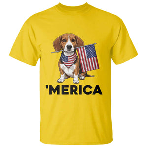 Patriotic Beagle Lover 4th Of July Dog T Shirt Merica Pride TS12 Daisy Print Your Wear