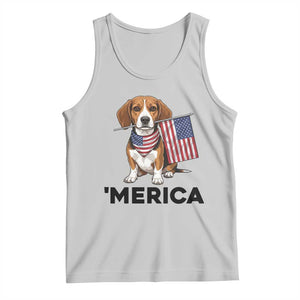 Patriotic Beagle Lover 4th Of July Dog Tank Top Merica Pride