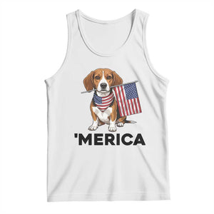 Patriotic Beagle Lover 4th Of July Dog Tank Top Merica Pride