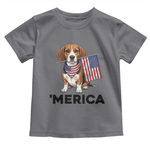 Patriotic Beagle Lover 4th Of July Dog Toddler T Shirt Merica Pride
