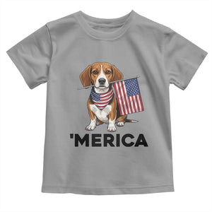 Patriotic Beagle Lover 4th Of July Dog Toddler T Shirt Merica Pride