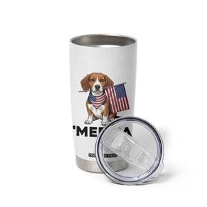 Patriotic Beagle Lover 4th Of July Dog Tumbler Cup Merica Pride