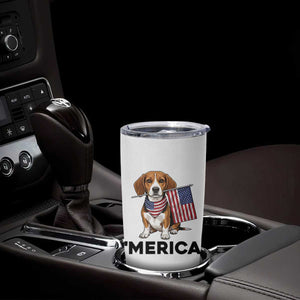 Patriotic Beagle Lover 4th Of July Dog Tumbler Cup Merica Pride