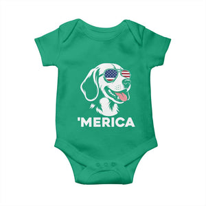 Funny Merica Beagle Lover 4th Of July Baby Onesie Patriotic Dog Gift