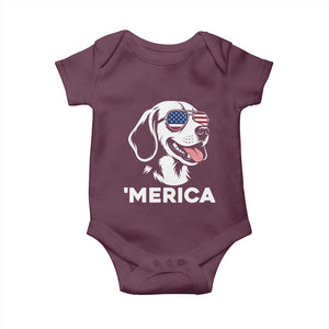 Funny Merica Beagle Lover 4th Of July Baby Onesie Patriotic Dog Gift