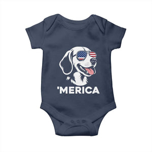 Funny Merica Beagle Lover 4th Of July Baby Onesie Patriotic Dog Gift