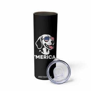 Funny Merica Beagle Lover 4th Of July Skinny Tumbler Patriotic Dog Gift TS12 Print Your Wear