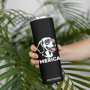 Funny Merica Beagle Lover 4th Of July Skinny Tumbler Patriotic Dog Gift TS12 Print Your Wear