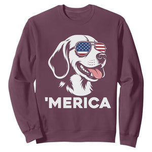 Funny Merica Beagle Lover 4th Of July Sweatshirt Patriotic Dog Gift