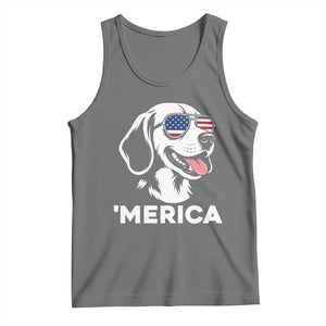 Funny Merica Beagle Lover 4th Of July Tank Top Patriotic Dog Gift TS12 Black Heather Print Your Wear