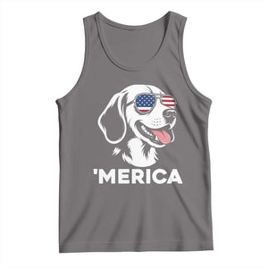 Funny Merica Beagle Lover 4th Of July Tank Top Patriotic Dog Gift TS12 Deep Heather Print Your Wear