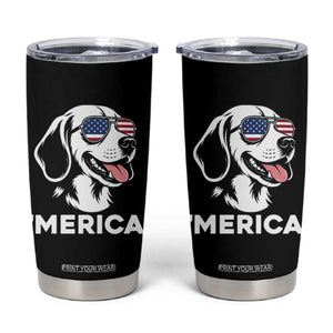 Funny Merica Beagle Lover 4th Of July Tumbler Cup Patriotic Dog Gift