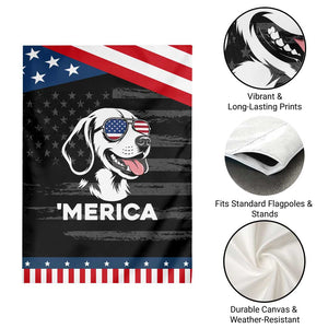 Funny Merica Beagle Lover 4th Of July Patriotic Garden Flag Dog Mom Dad Gift
