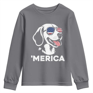 Funny Merica Beagle Lover 4th Of July Youth Sweatshirt Patriotic Dog Gift