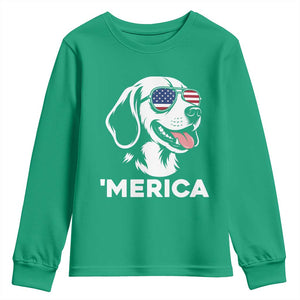 Funny Merica Beagle Lover 4th Of July Youth Sweatshirt Patriotic Dog Gift