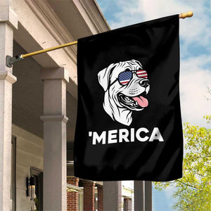 Patriotic Boxer Lover 4th Of July Dog Garden Flag American Flag Merica Pride