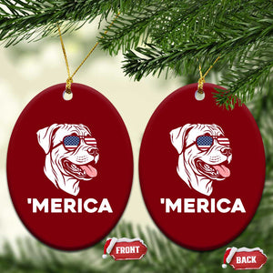 Patriotic Boxer Lover 4th Of July Dog Ceramic Ornament American Flag Merica Pride TS12 Print Your Wear