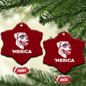 Patriotic Boxer Lover 4th Of July Dog Ceramic Ornament American Flag Merica Pride TS12 Print Your Wear