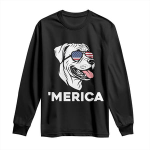 Patriotic Boxer Lover 4th Of July Dog Long Sleeve Shirt American Flag Merica Pride