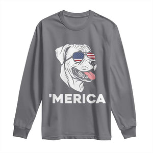 Patriotic Boxer Lover 4th Of July Dog Long Sleeve Shirt American Flag Merica Pride