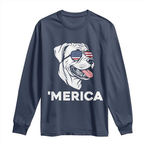 Patriotic Boxer Lover 4th Of July Dog Long Sleeve Shirt American Flag Merica Pride