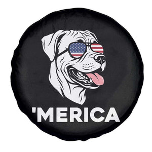 Patriotic Boxer Lover 4th Of July Dog Spare Tire Cover American Flag Merica Pride