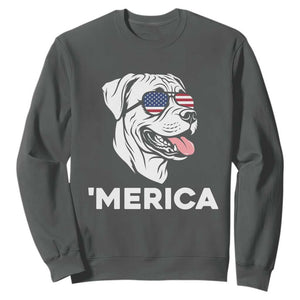 Patriotic Boxer Lover 4th Of July Dog Sweatshirt American Flag Merica Pride