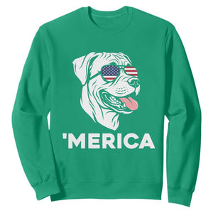 Patriotic Boxer Lover 4th Of July Dog Sweatshirt American Flag Merica Pride