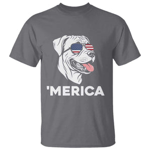 Patriotic Boxer Lover 4th Of July Dog T Shirt American Flag Merica Pride