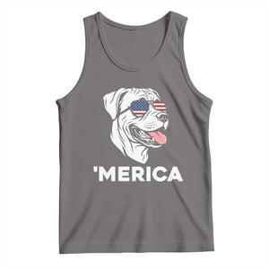 Patriotic Boxer Lover 4th Of July Dog Tank Top American Flag Merica Pride