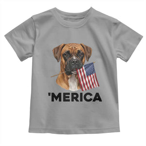 Merica Patriotic Boxer Mom Dad Gift Toddler T Shirt Merica 4th Of July